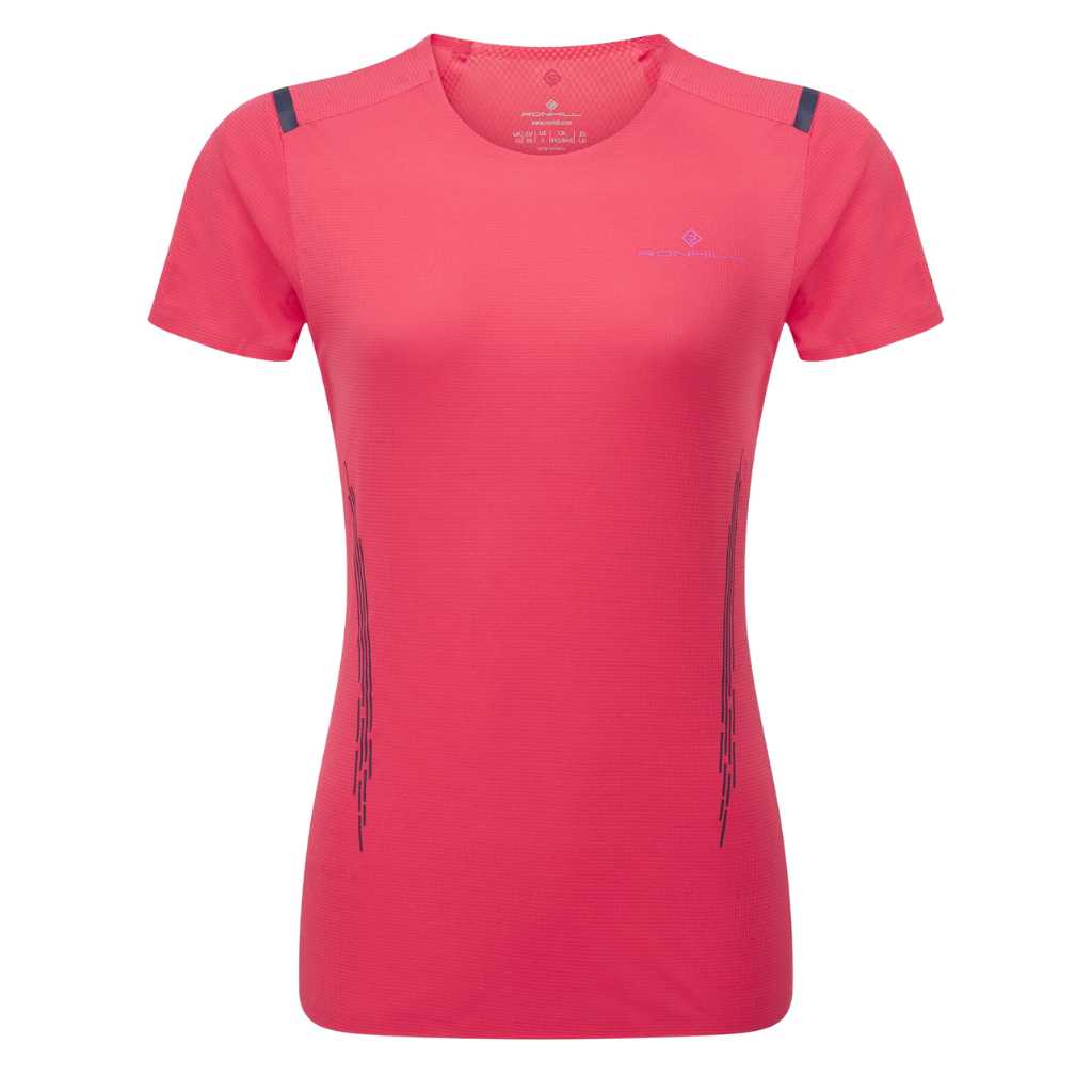 Ronhill Women's Tech Race S/S Tee | Sunset/Razzmatazz | RH-007329 | The Run Hub