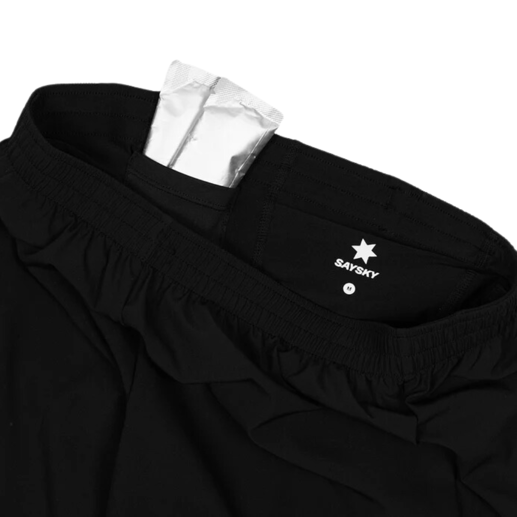 SAYSKY Men's 2 in 1 Pace Shorts | Black | XMRSH20c901 | The Run Hub