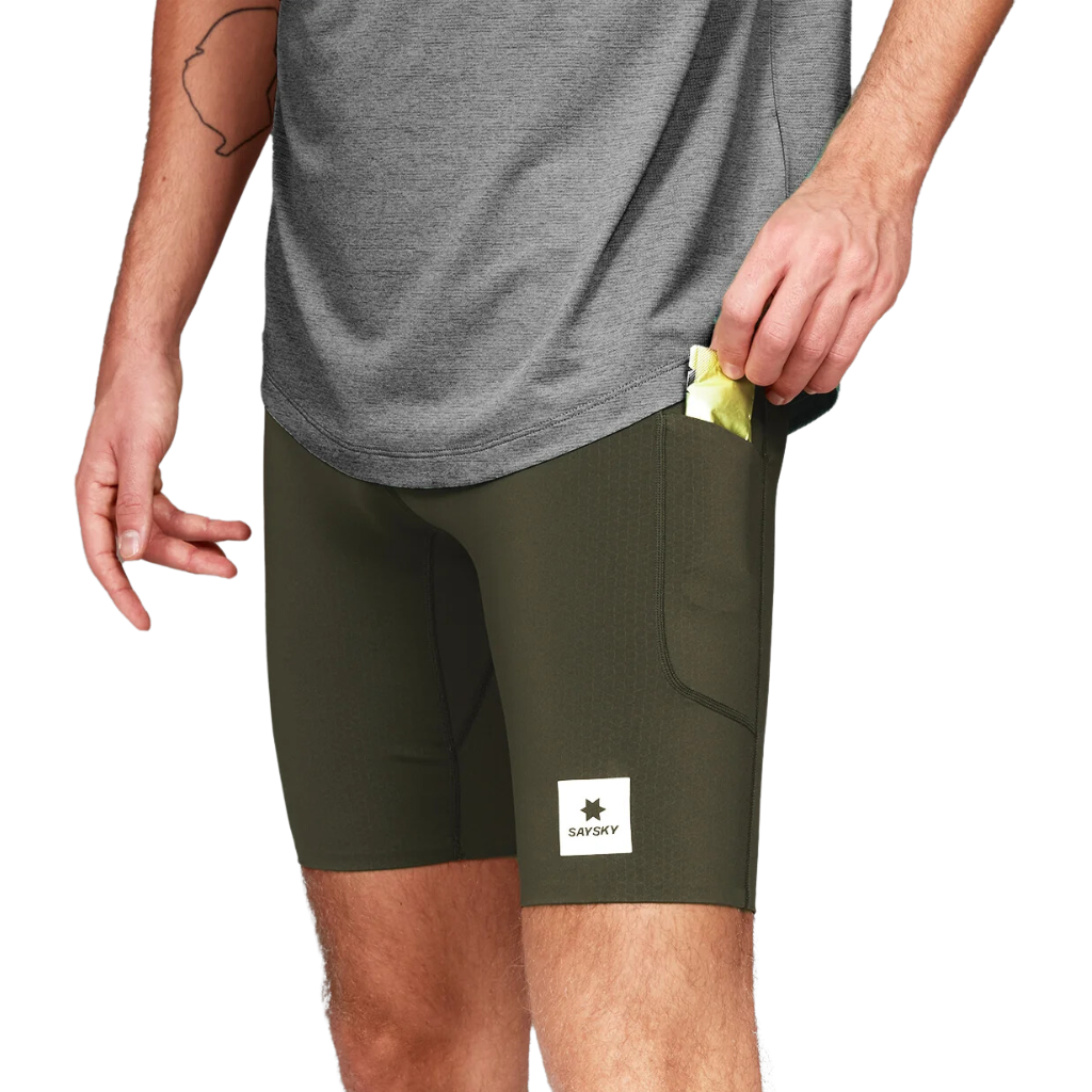 SAYSKY Men's Combat+ Short Tights 9" | Green | XMRST31c301 | The Run Hub