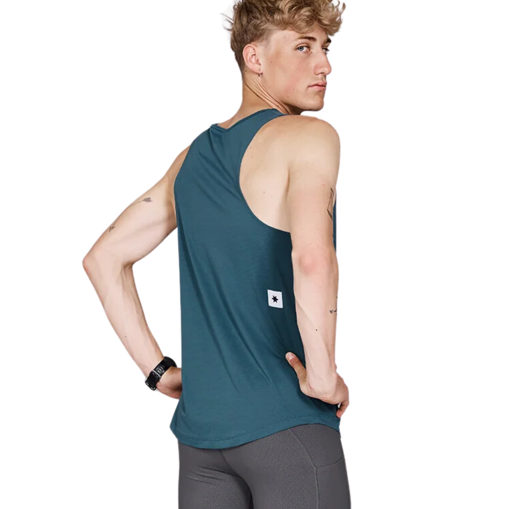 SAYSKY Men's Logo Combat Singlet | Blue | MMRSI30c2008 | The Run Hub