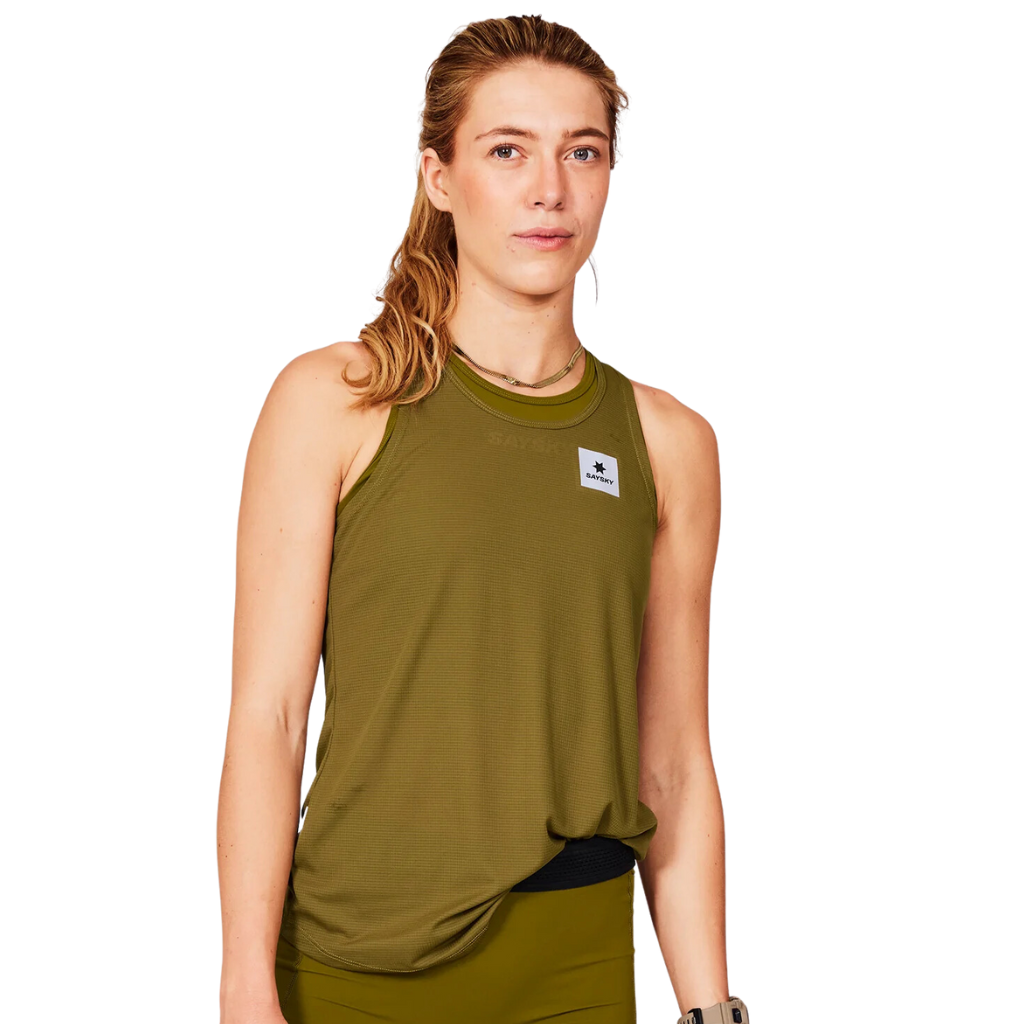 SAYSKY Women's Clean Flow Singlet | Green | MWRSI60c309 | The Run Hub