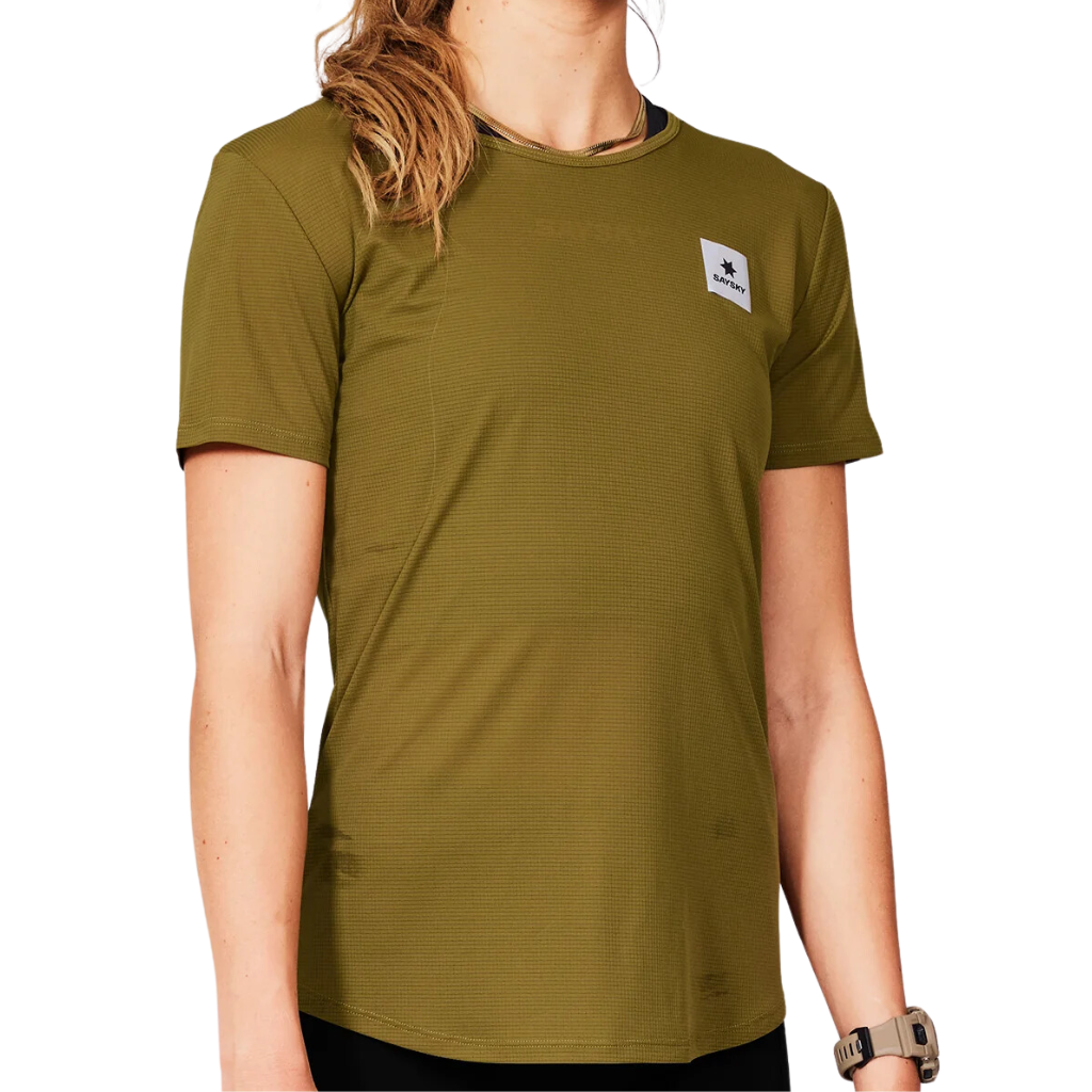 SAYSKY Women's Clean Flow T-Shirt | Green | MWRSS60c309 | The Run Hub