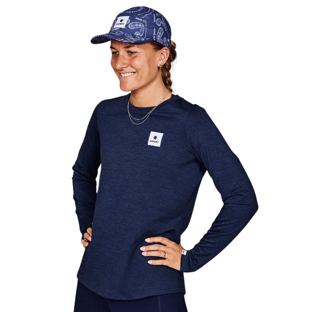 SAYSKY Women's Clean Pace Long Sleeve Top | Blue | XWRLS20c2001 | The Run Hub