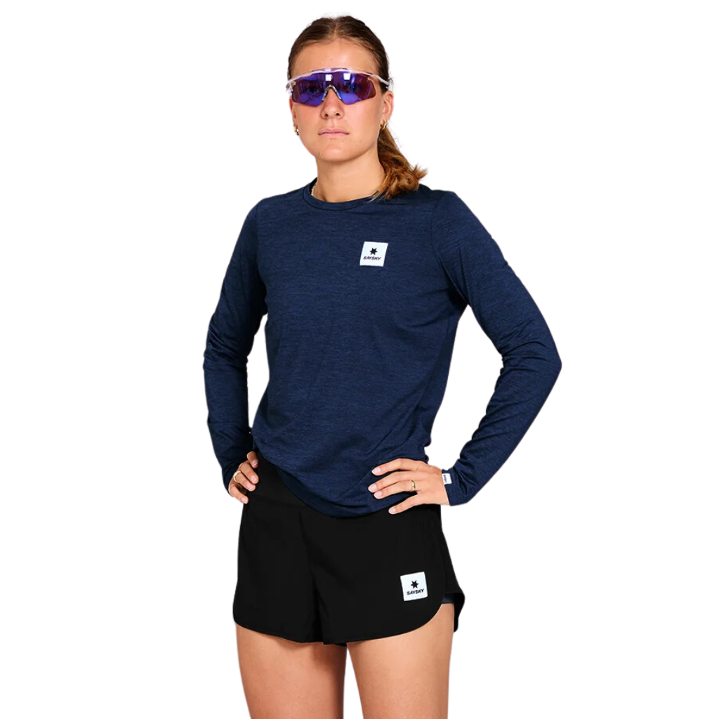 SAYSKY Women's Clean Pace Long Sleeve Top | Blue | XWRLS20c2001 | The Run Hub