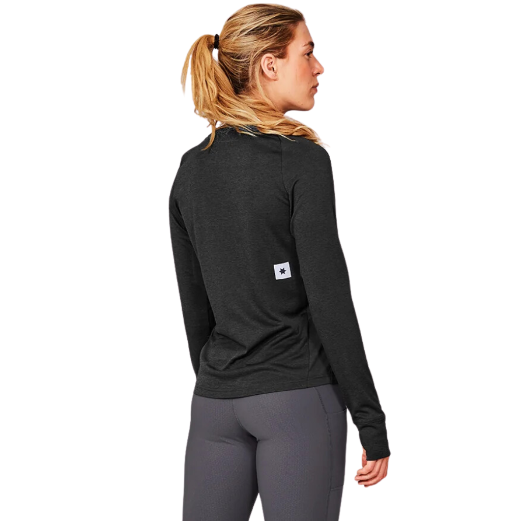 SAYSKY Women's Flow Long Sleeve Top | Black | MWRLS60c9001 | The Run Hub