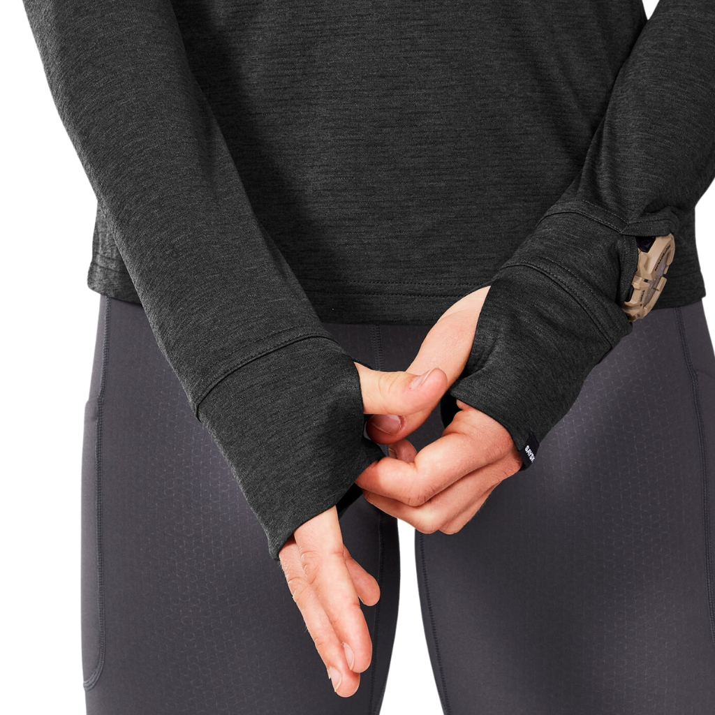 SAYSKY Women's Flow Long Sleeve Top | Black | MWRLS60c9001 | The Run Hub