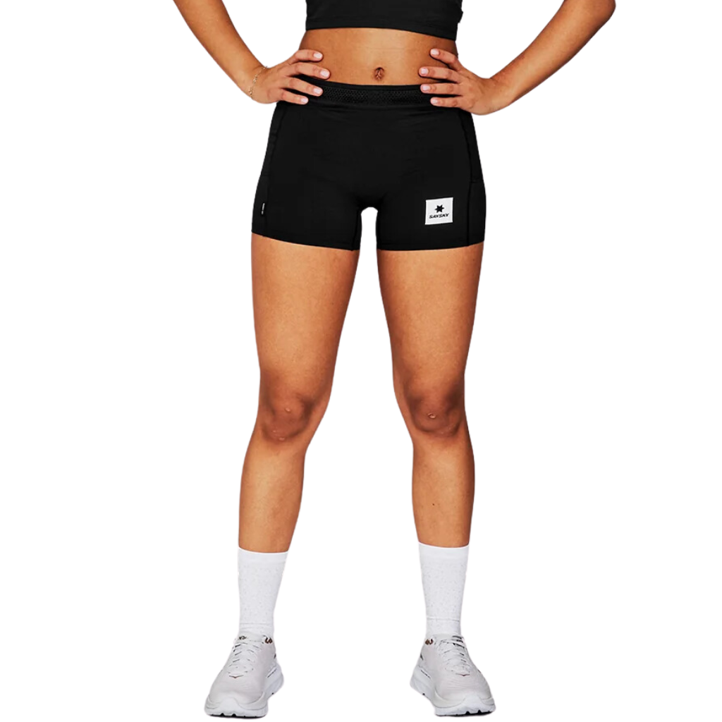 SAYSKY Women's Flow+ Race Short Tights 4" | Black | LWRST62c901 | The Run Hub