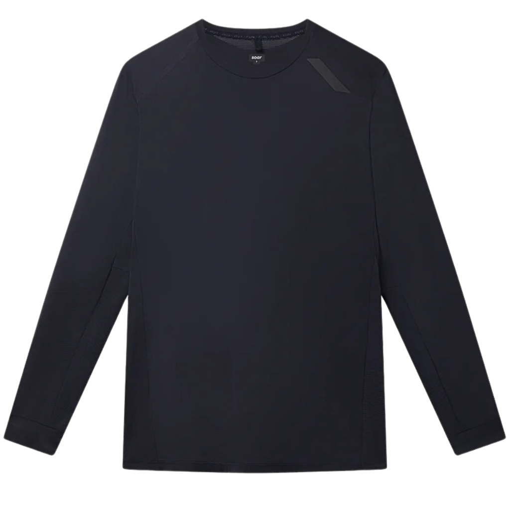 SOAR Running Men's Long Sleeve Tech T | Black | SLS4M-BK | The Run Hub