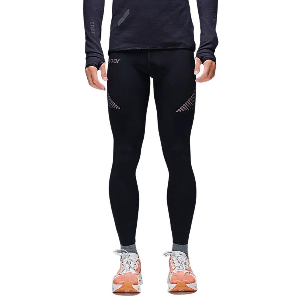 SOAR Running Men's Session Tights | Black | STG1M-BLK02 | The Run Hub