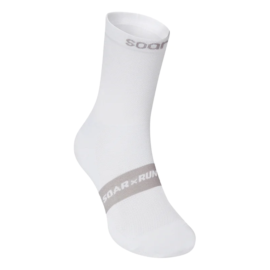 SOAR Unisex Running Crew Sock | SA1MW-WSCWHI | White | The Run Hub