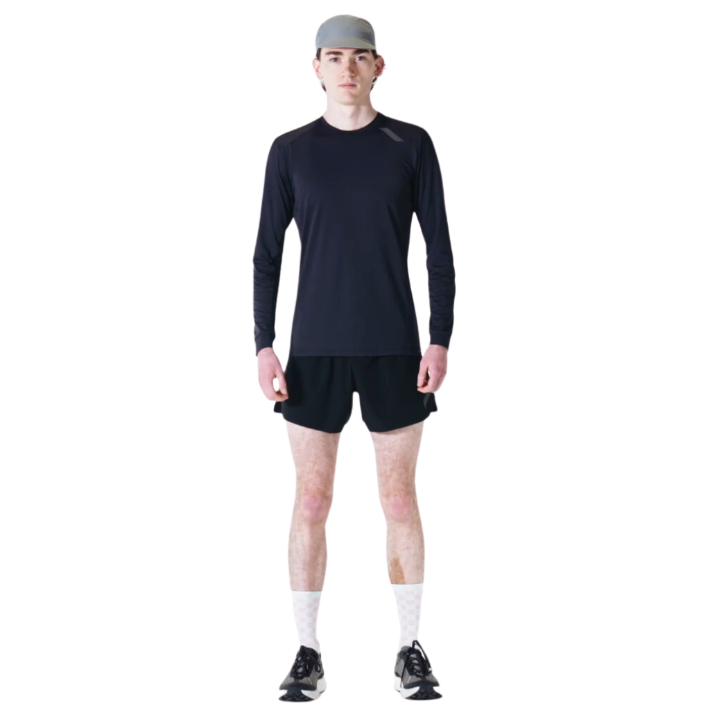 SOAR Running Men's Long Sleeve Tech T | Black | SLS4M-BK | The Run Hub