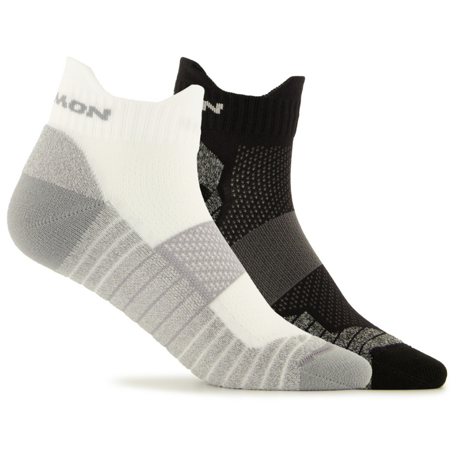Salomon Aero Ankle 2-Pack | White/Black | 195751875066 | The Run Hub