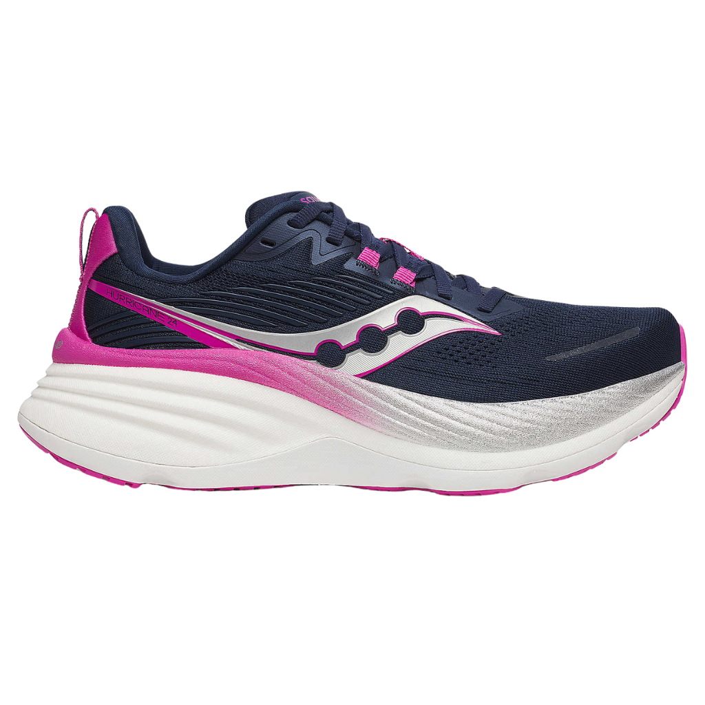 Saucony Hurricane 24 | S10933-161 |  NAVY/FUCHSIA | Women's Support Shoes | The Run Hub