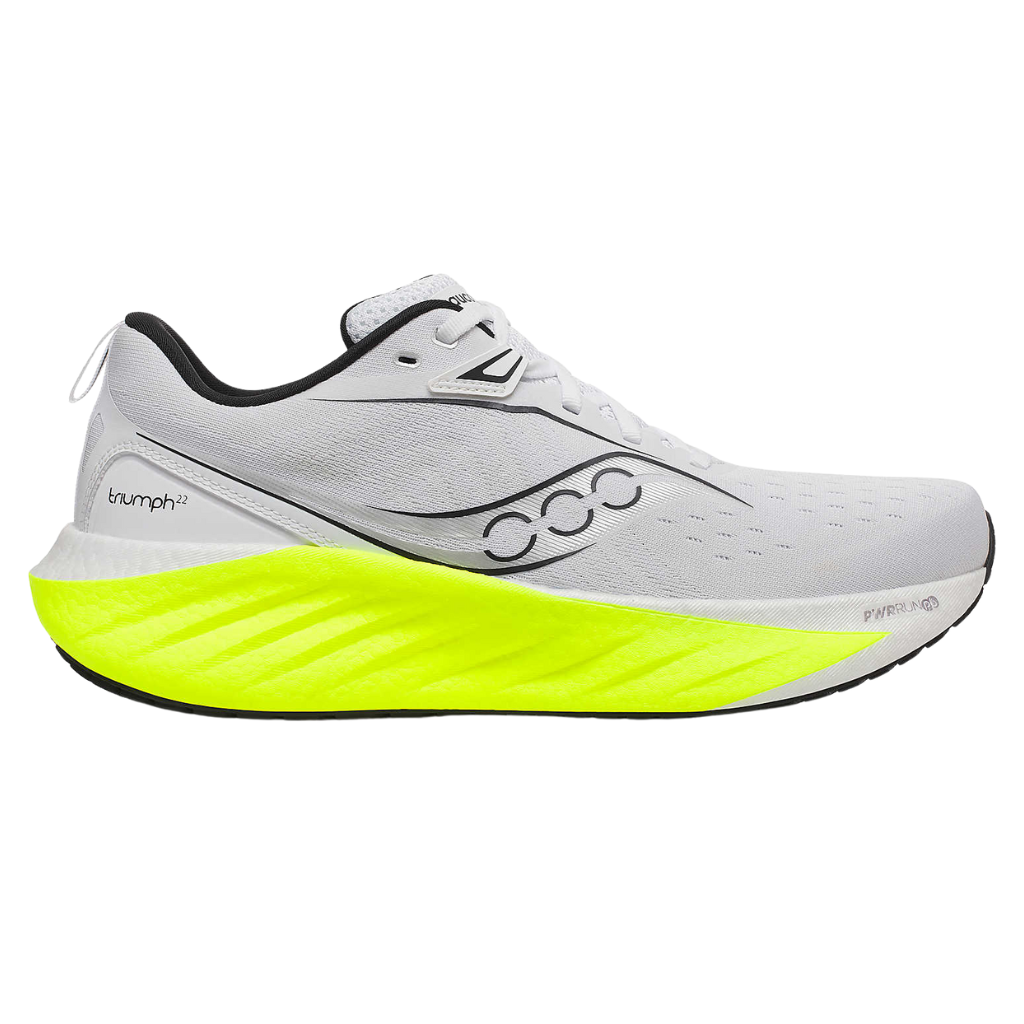 Saucony Triumph 22 | 135 WHITE/CITRON | The Run Hub