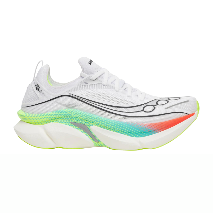 Saucony Endorphin Elite 3 | White & Multi | The Run Hub