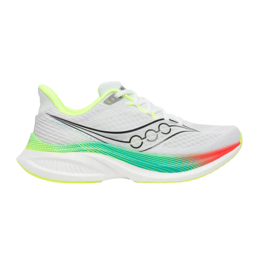 Saucony Endorphin Speed 5 | White & Multi | The Run Hub