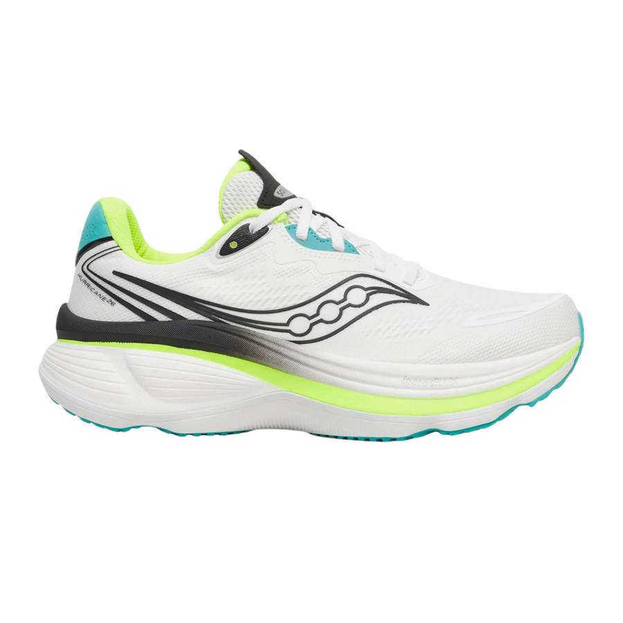 Saucony Hurricane 26 | White & Citron | The Run Hub