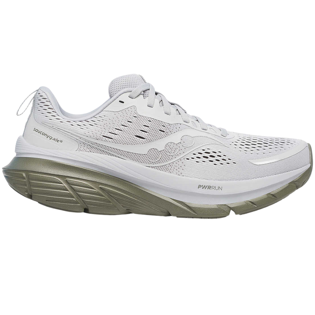 Saucony Men's guide 18 support running shoe | 105 CLOUD/OLIVE | S20998-105 | The Run hub