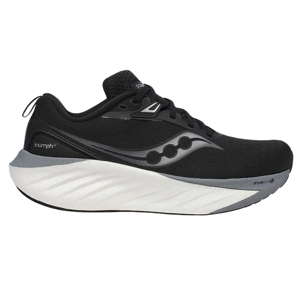 Saucony Women's Triumph 22 Neutral Running Shoe | Black/White | S10964-200 | The Run Hub