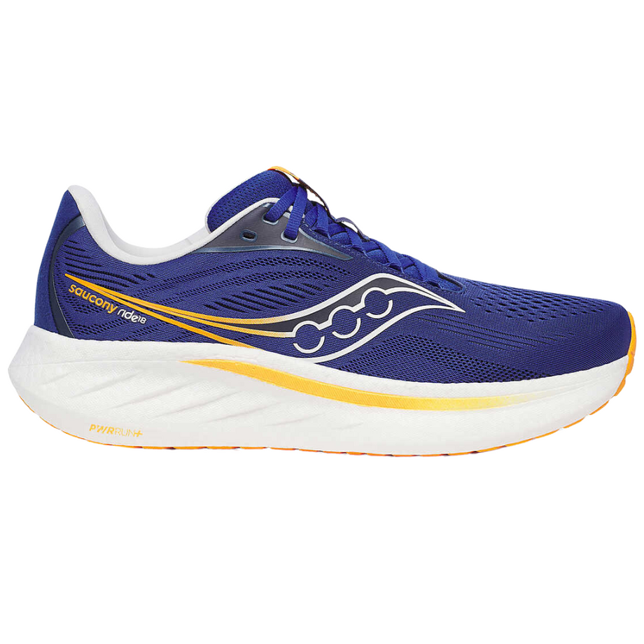 Saucony Men's Ride 18 Neutral Shoes Azurite The Run Hub