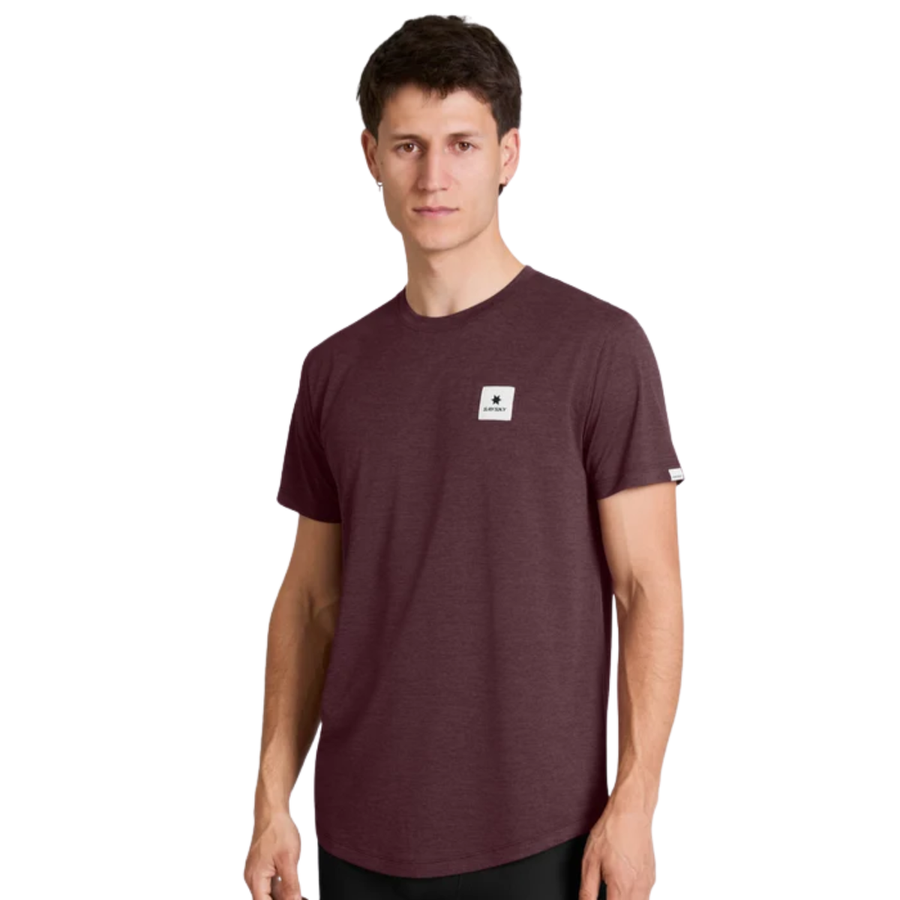 Saysky Clean Combat Pro T-Shirt | Burgundy | The Run Hub