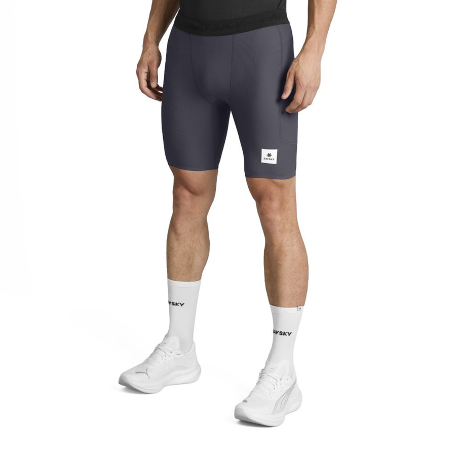 Saysky Combat+ Rib Short Tights 8” | Grey | The Run Hub
