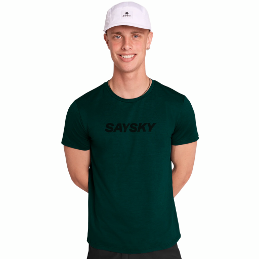 Saysky Logo Pace T-Shirt | Green | The Run Hub