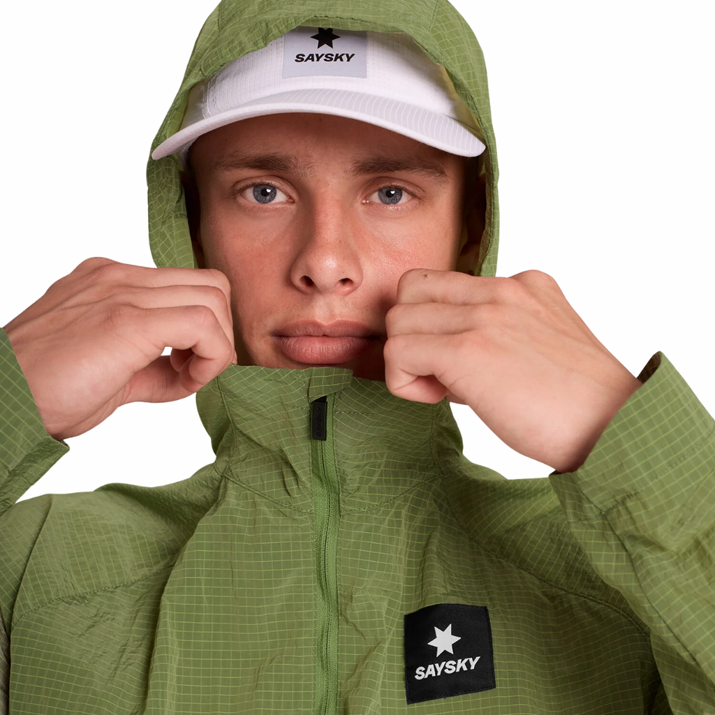 Saysky Pace Shield Jacket | Green | The Run Hub