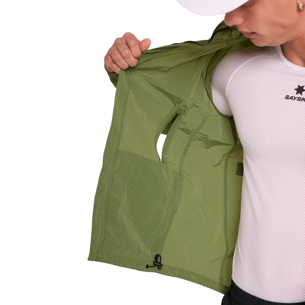 Saysky Pace Shield Jacket | Green | The Run Hub