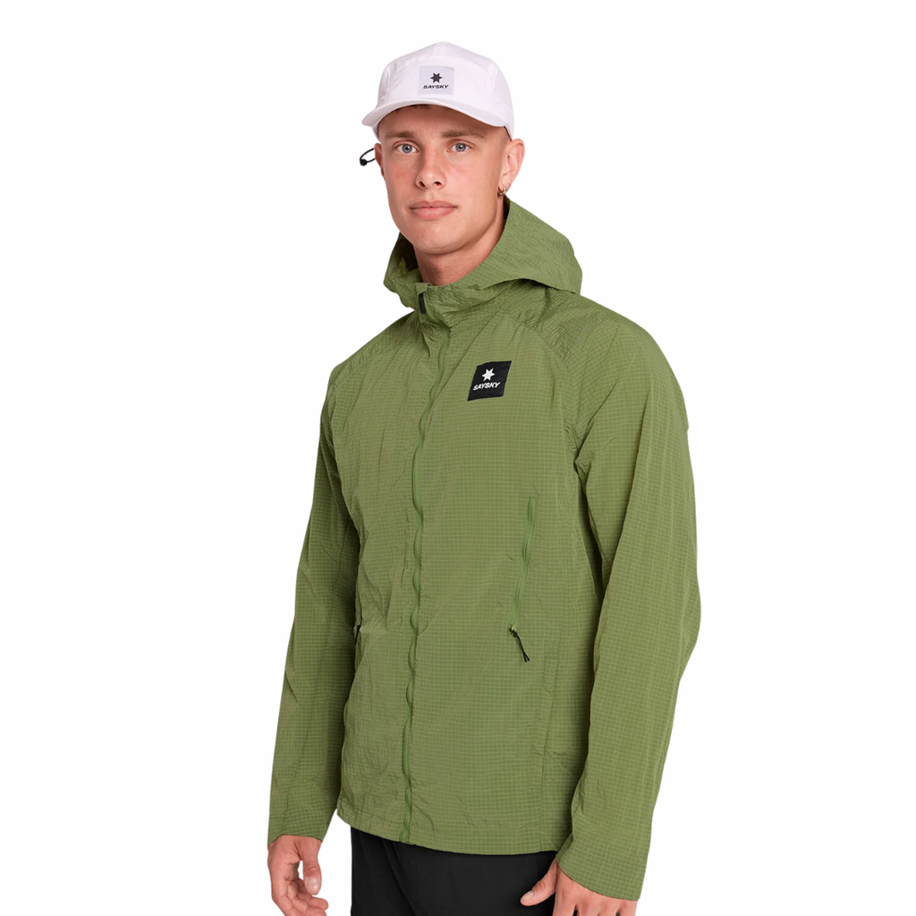 Saysky Pace Shield Jacket | Green | The Run Hub