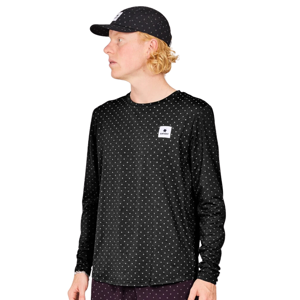 SAYSKY Reflective Polka Pace Long Sleeve | MMRLS02c1018 | The Run Hub