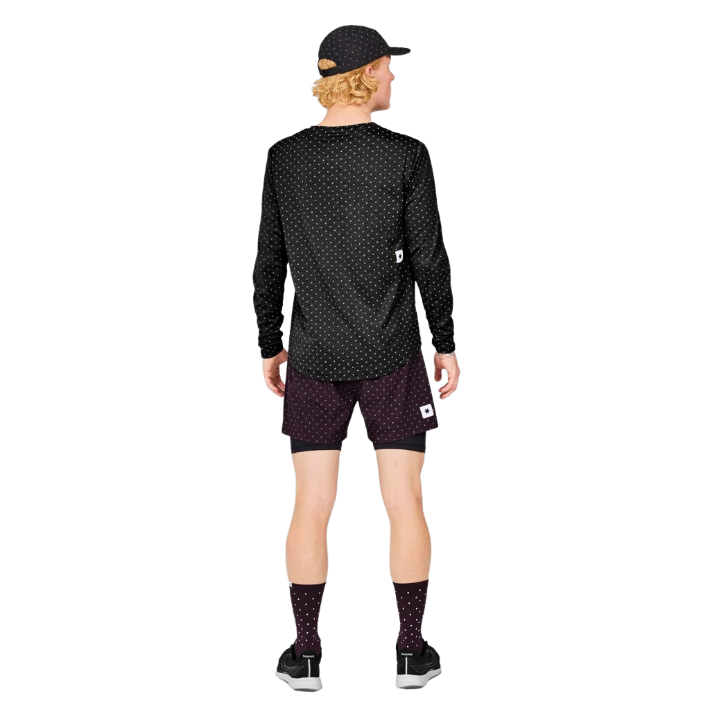 SAYSKY Reflective Polka Pace Long Sleeve | MMRLS02c1018 | The Run Hub