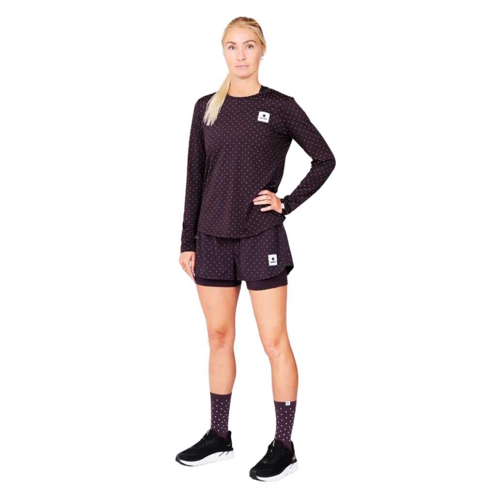 SAYSKY Reflective Polka Pace Long Sleeve | MWRLS01c1022 | The Run Hub