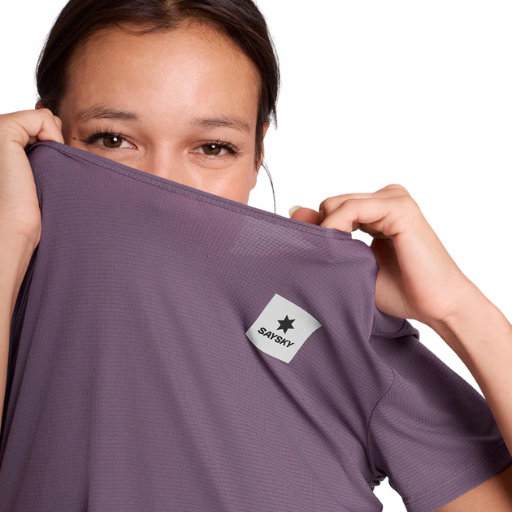 Saysky Reactive Flow T-Shirt | Purple AOP | The Run Hub