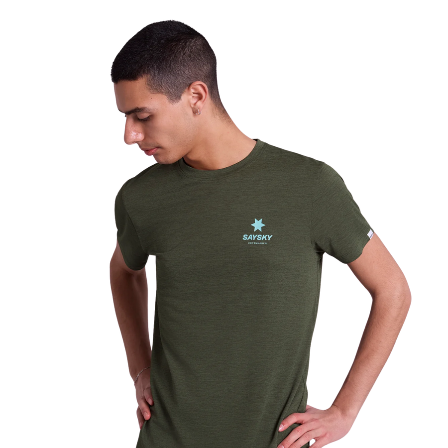 Saysky Statement Combat Pro T-Shirt | Green | The Run Hub