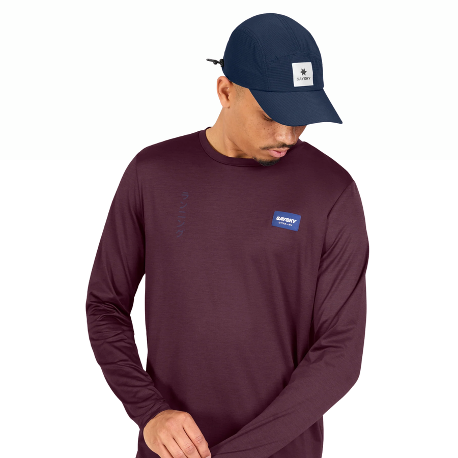 Saysky Statement Pace Long Sleeve | Burgundy | The Run Hub