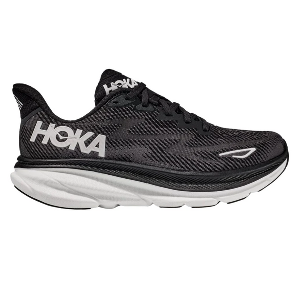 HOKA Clifton 9 Black White Women s Neutral Shoes The Run Hub