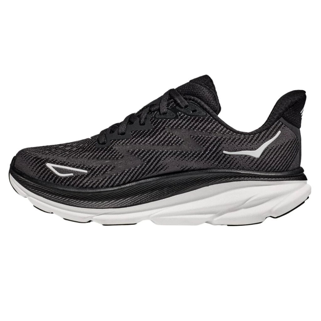 HOKA Clifton 9 Black/White - Women's neutral shoes | The Run Hub