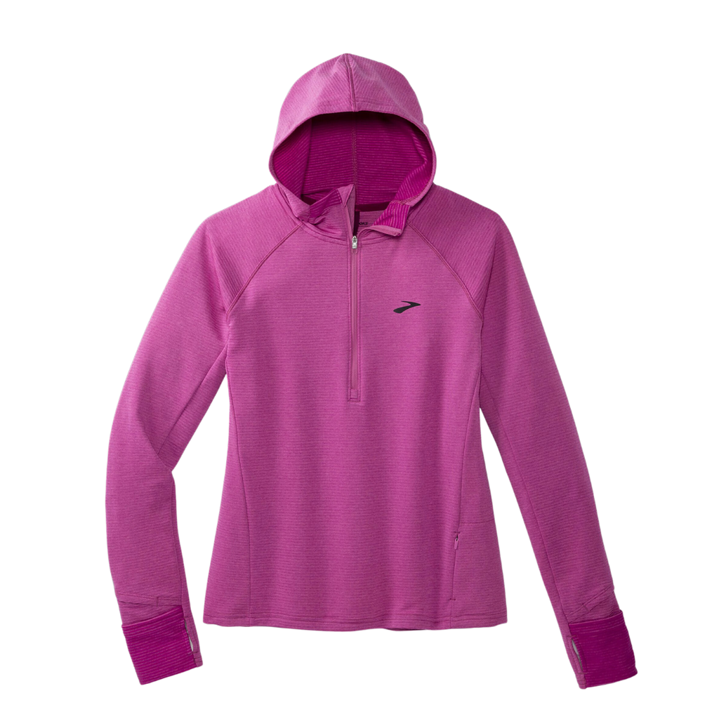 Brooks Notch Thermal Hoodie 2.0 - 625 - Htr Frosted Mauve - Running Top for Women | The Run Hub