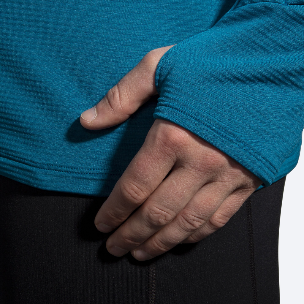 Brooks Notch Thermal Hoodie 2.0 - Dk Ocean/Dk Ocean - Men's Running Top | The Run Hub