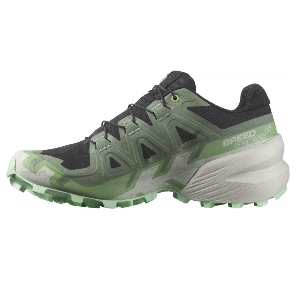 SALOMON SPEEDCROSS 6 Black Laurel Wreath Green Ash The Run Hub
