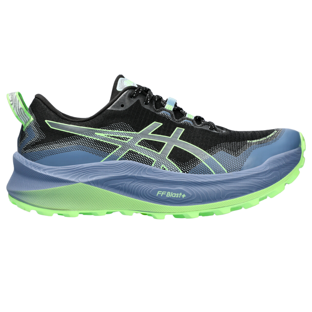 ASICS TRABUCO MAX™ 3 - BLACK/ILLUMINATE GREEN - Men's trail running shoes | The Run Hub