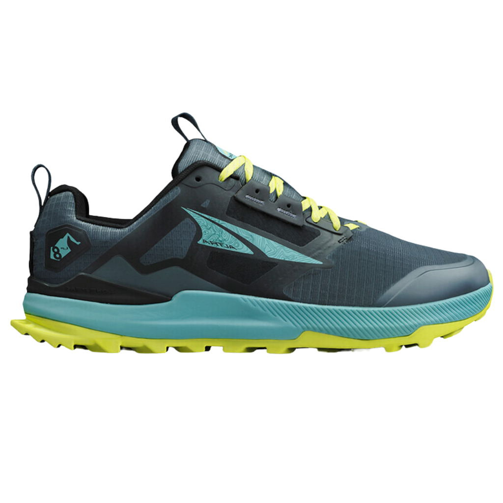 Altra Lone Peak 8 - Black/Green | Men's Trail Running Shoes | The Run Hub