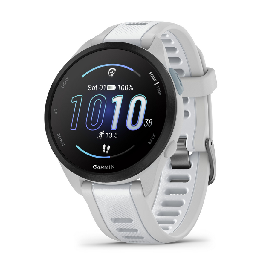 Garmin 165 Music Mist grey/Whitestone | GPS Watch for Runners | The Run Hub