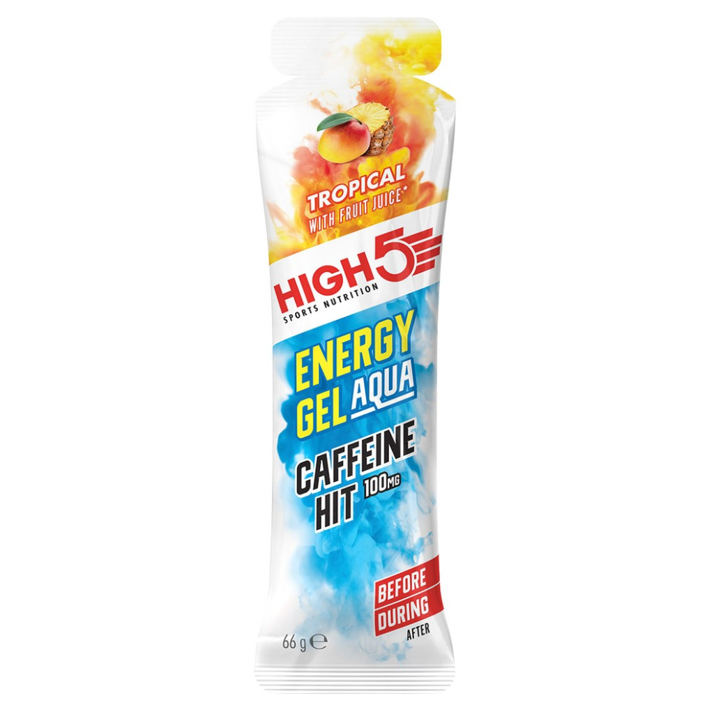 High5 Energy Gel Aqua Caffeine Tropical 3 Pack | The Run Hub