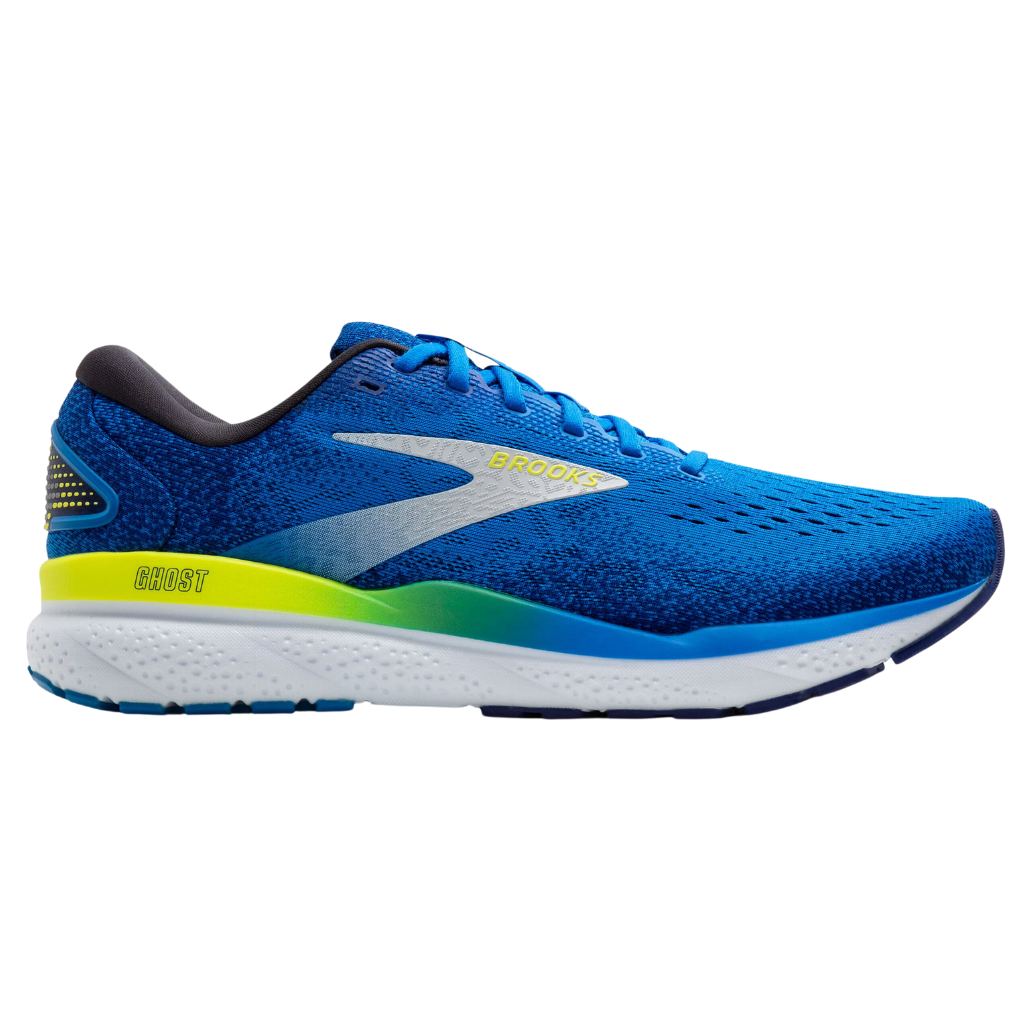 Brooks Ghost 16 | 421 Electric Blue/Navy/Lemon | Men's Neutral Running Shoes | The Run Hub