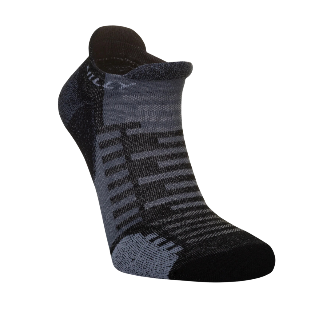 Hilly Active Socklet Min - Black/Grey | The Run Hub
