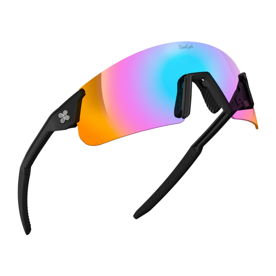 SunGod Ultras Air | Matte Black with Iris HV Blue | The Run Hub