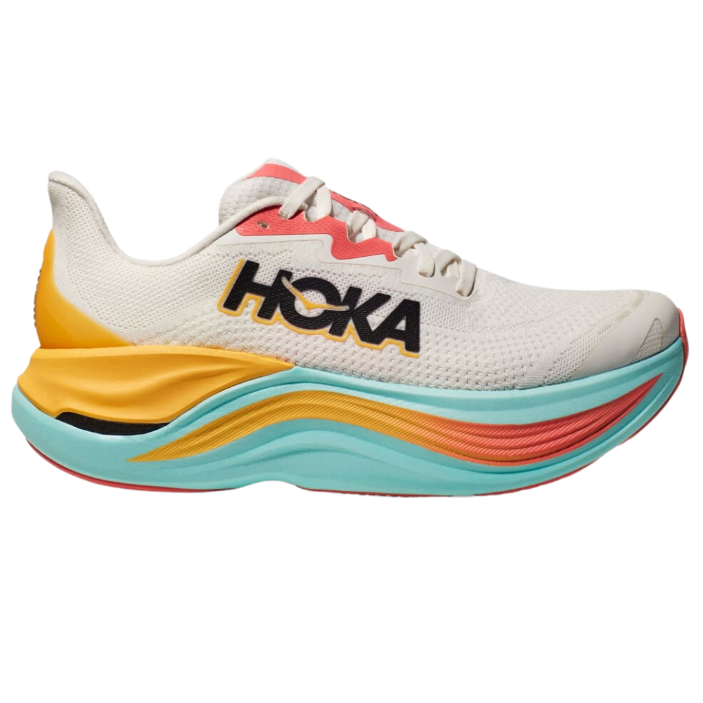 Women' HOKA SKYWARD X Race Shoe | Blanc De Blanc / Swim Day | 1147912-BSW | The Run Hub