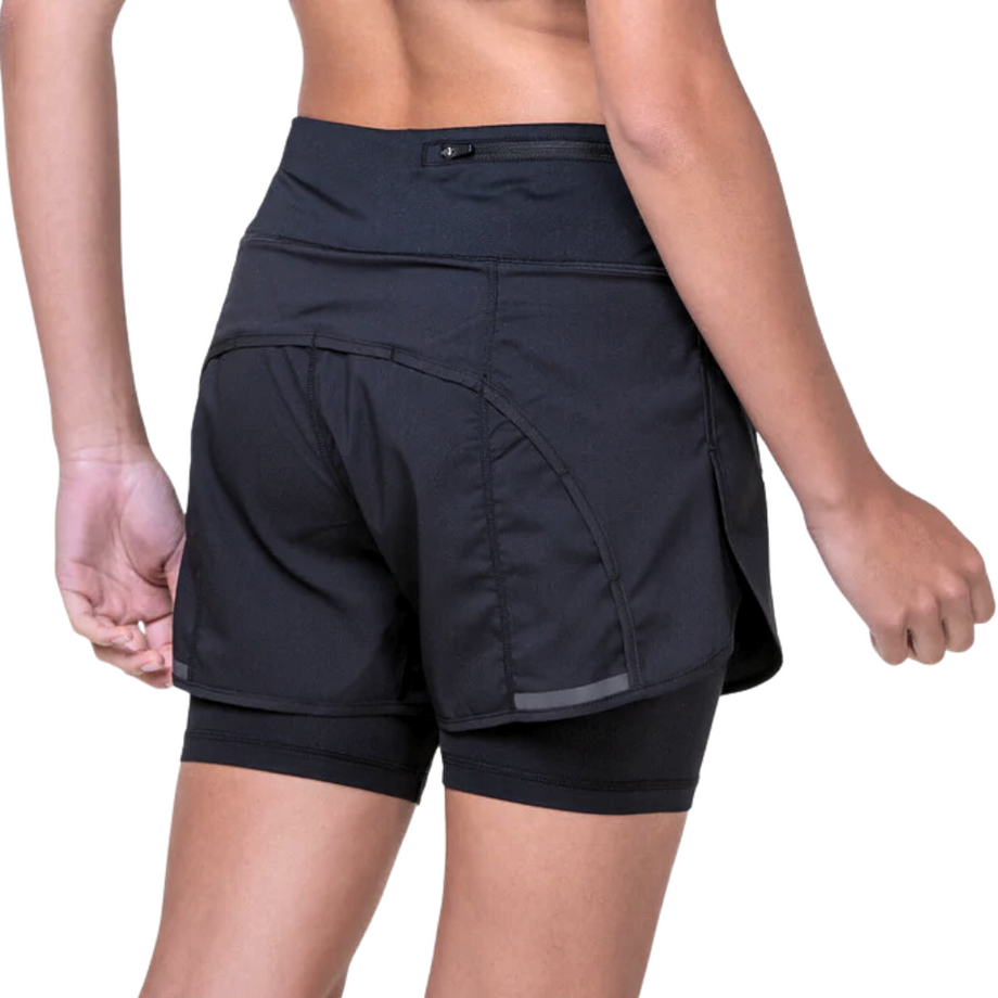 Ronhill Tech Ultra Twin Women's Running Short - Black/Peach